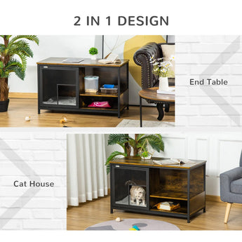 D30-500V01_Wood_&_Steel_End_Table_Pet_House