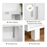 D31-016WT_Cat_Litter_Box_Enclosure_&_House_with_End_Table_Design